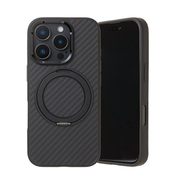 Deff iPhone 16 Pro用 リング付きアラミド繊維ケース「DUROリングマスター」 DC...