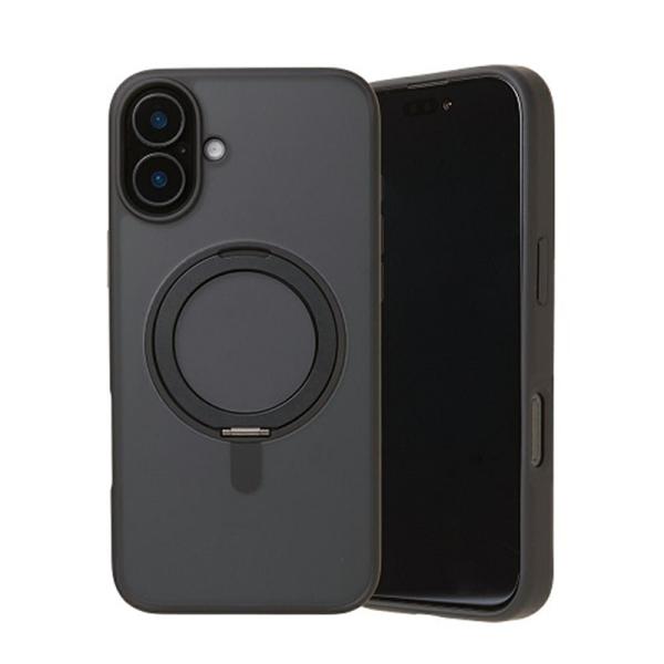 Deff iPhone 16用 リング＆スタンド付きケース ETANZE RING MASTER D...