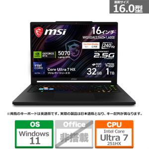 MSI（エムエスアイ） ゲーミングノートパソコン Raider 16 HX B2W RAIDER16HXB2WGX-2669JP