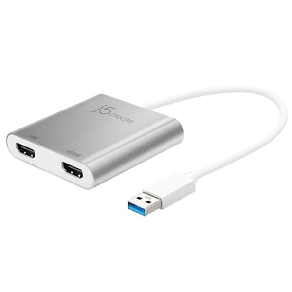 j5 create JUA365 USB 3.0 to 4K HDMI &amp; 2K HDMI Dual...