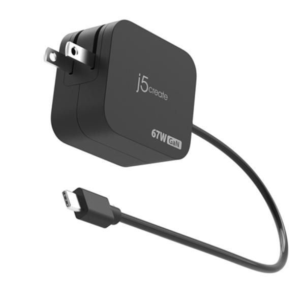 j5 create 67W GaN USB-Cケーブル一体型 PD充電器（1.8m） JUP1565...