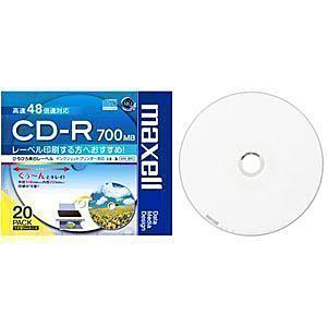 maxell（マクセル） データ用ＣＤ−Ｒ　ワイドプリンターブル CDR700S.WP.S1P20S