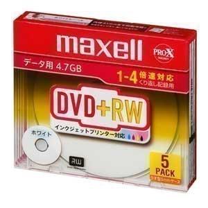 maxell（マクセル） データ用ＤＶＤ＋ＲＷ D+RW47PWB.S1P5S A
