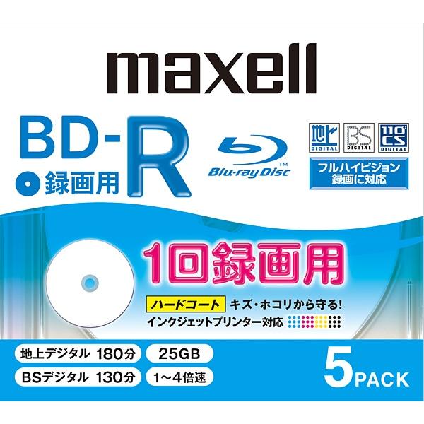 maxell（マクセル） 録画用ＢＤ−Ｒ BR25VPLWPB5SKS