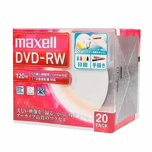 maxell（マクセル） 録画用ＤＶＤ−ＲＷ DW120WPA.20S