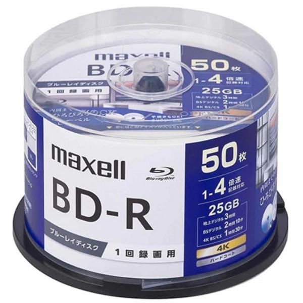 maxell（マクセル） 録画用BD-R 4倍速 50枚組　スピンドルケース BRV25WPG.50...