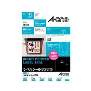 エーワン（A-one） ラベルシール［インクジェット］超耐水光沢紙1面