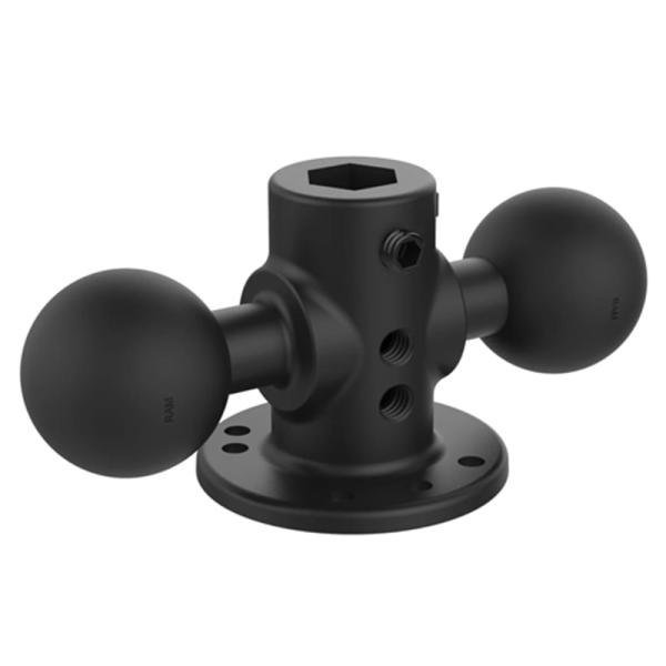 RAM MOUNTS（ラムマント） AMPSホールラウンドベース ダブルボール 1.5インチボール ...