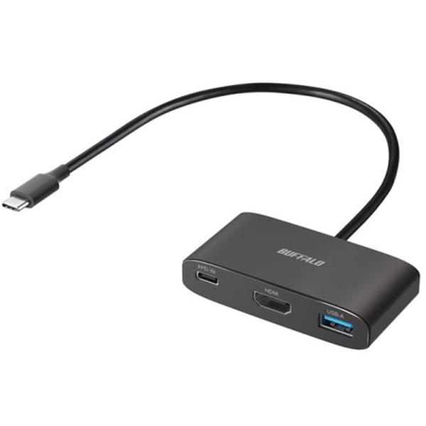 バッファロー（Buffalo） USBハブ バスパワー 3ポート HDMI/Type-C/Type-...