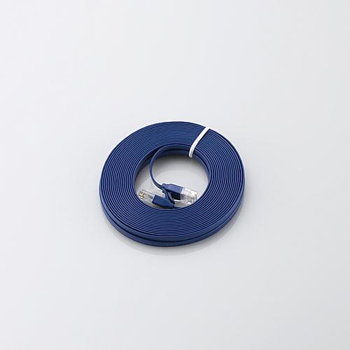 エレコム ＣＡＴ６Ａ／フラット／１０ｍ／ブルーメタリック LD-GFA/BM10