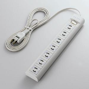 エレコム ＯＡタップ／２Ｐ／７口／マグネット／抜け止／２ｍ T-Y3A-2720WH