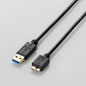 エレコム ＵＳＢ３．０ケーブル／Ａ−ｍｉｃｒｏＢ／１ｍ USB3-AMB10BK