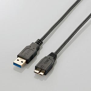 エレコム ＵＳＢ３．０ケーブル／Ａ−ｍｉｃｒｏＢ／スリム／２ｍ USB3-AMBX20BK