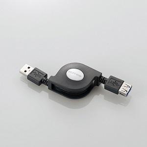 ELECOM USBケーブル USB3.0 A-A延長タイプ スタンダード 1m ブラック ...