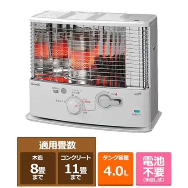 トヨトミ 反射形石油ストーブ（電池レス） RS-G3024(W)