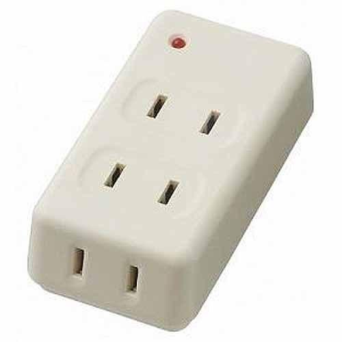 ヤザワコーポレーション 雷サージ付フロントタップ３個口白 Y02FUK300WH