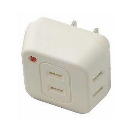 ヤザワコーポレーション 雷サージ付トリプルタップ３個口白 Y02TK300WH