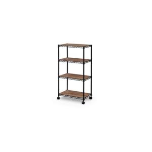 アイリスオーヤマ カラーメタルラック　ウッドボード付き