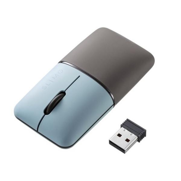 サンワサプライ 静音ワイヤレスブルーLEDマウス SLIMO （充電式・USB A） MA-WBS3...