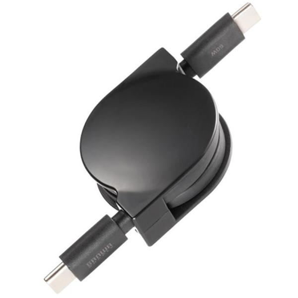 サンワサプライ USB2.0 Type-C巻取りケーブル KU-CCP60M08BK