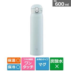 象印マホービン ステンレスボトル／600ml SM-WA60 HL アイスグレー