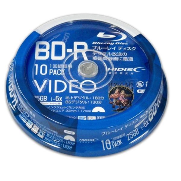 磁気研究所 録画用ＢＤ−Ｒ　６倍速　１層　１０枚 VVVBR25JP10