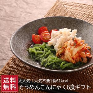 お中元 そうめん こんにゃく ギフト 白箱 6食入 ダイエット食品