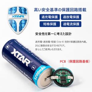 XTAR 正規代理店 26650 リチウムイオ...の詳細画像5