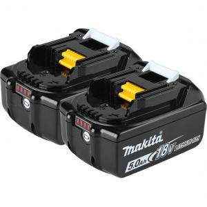 Makita 純正品 18V 5.0Ah バッテリー BL1850B 電池残量表示 + 自己故障診断機能付 2個セット