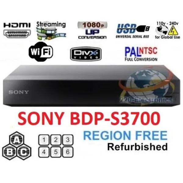 SONY ソニー BDP-S3700 リージョンフリー アップスケール 無線LAN Wi-Fi内蔵 ...