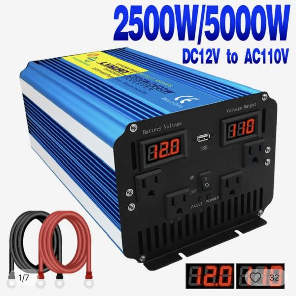 LVYUAN リョクエン キャンプ キャンピングカー 正弦波 5000W 2500W 12V 24v...