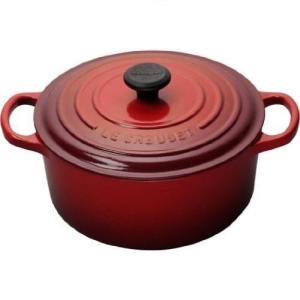 ル・クルーゼ(LE CREUSET) シグニチャー ココット・ロンド 22cm(チェリーレッド)｜ksmart