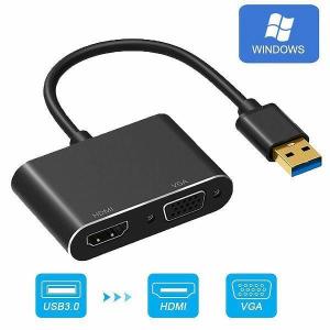 USB 3.0 to HDMI VGA 変換 アダプタ hdmi usb 変換 ケーブル vga usb 変換 アダプタ 同時出力 HDTV 1080｜ksmc-shop