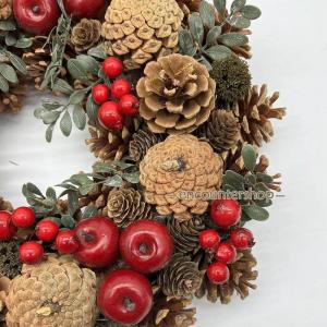 クリスマスリース ドライフラワー ウッドフラワ...の詳細画像5
