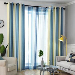 カーテン オーダーカーテン グラデーション 西海岸 北欧 ストライプ 紐タッセル付き リビング カーテン 遮光カーテン  おしゃれ 遮光率65％  2枚 1枚