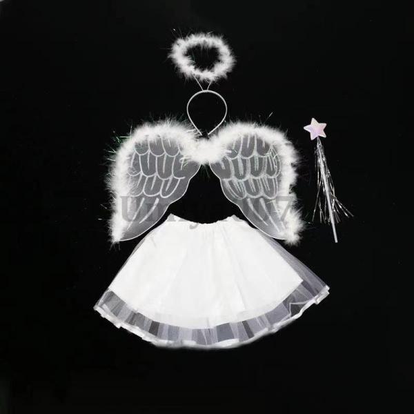 ハロウィン衣装 子供 天使の羽 天使の羽根 天使 チュチュワンピース フェザー ウィング 翼 妖精 ...
