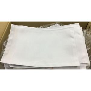 ゼッケン布 無地（ふち縫い生地）W20cm×H13cm 白ギャバ 体操服用手書き