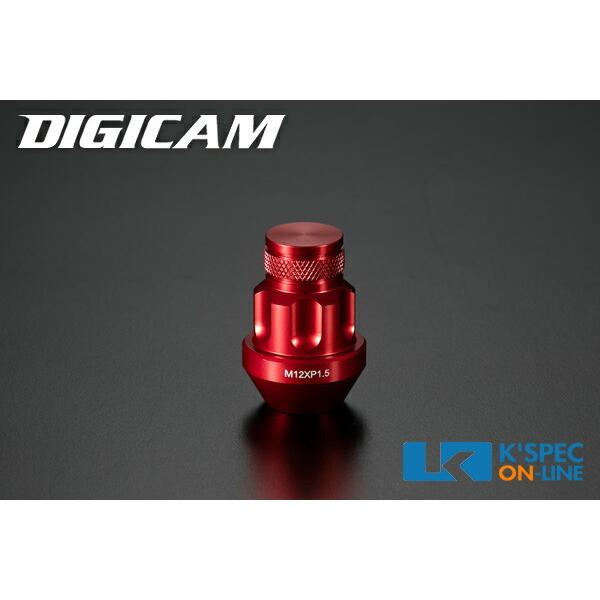DIGICAM アルミレーシングロックナット 16本セット 袋タイプ 35mm/レッド_[ALN35...