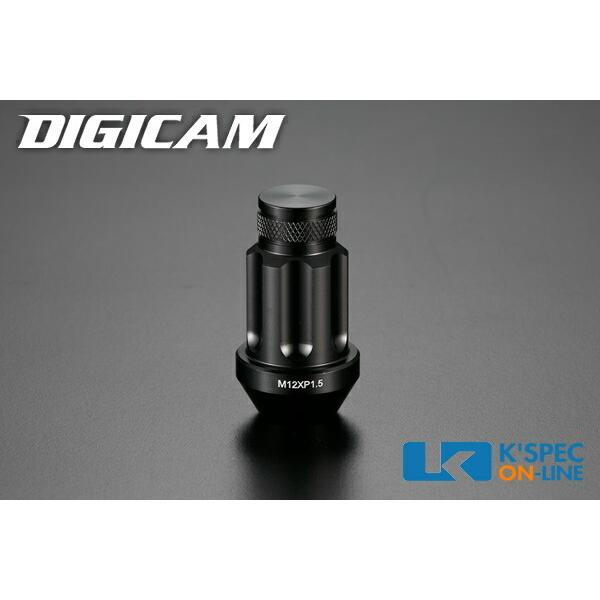 DIGICAM アルミレーシングロックナット 16本セット 袋タイプ 45mm/ブラック_[ALN4...