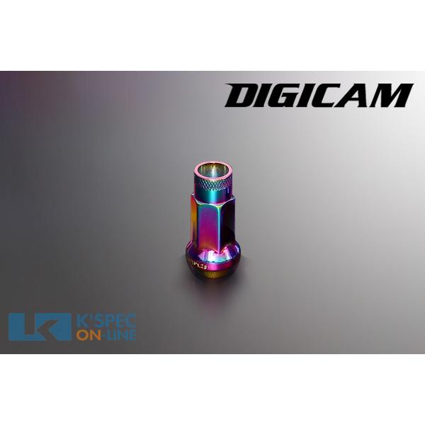 DIGICAM クロモリレーシングナット 1本 17HEX 貫通タイプ 48mm/オーロラカラー_[...
