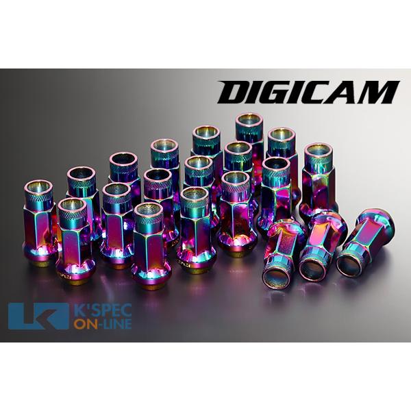 DIGICAM クロモリレーシングナット 20本セット 17HEX 貫通タイプ 48mm/オーロラカ...