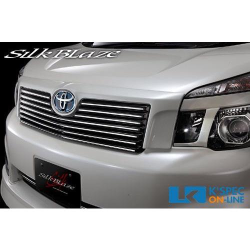 SilkBlaze フロントグリルVer.2/トヨタマーク付【未塗装】70系ヴォクシーZS/Z後期_...