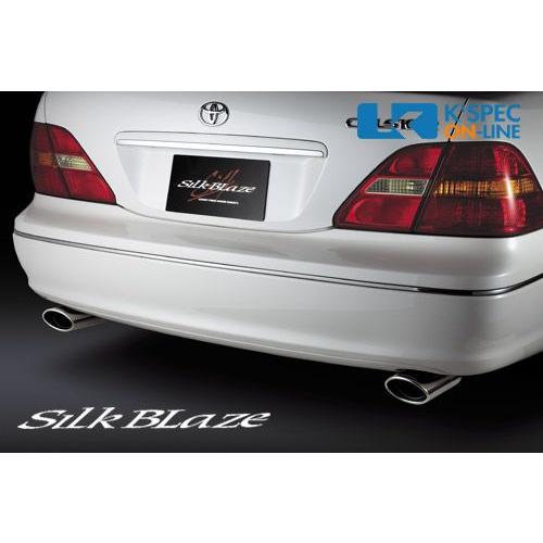 SilkBlaze マフラーカッターL/Rセット【シルバー/オーバル】30系セルシオ前期_[SB-C...
