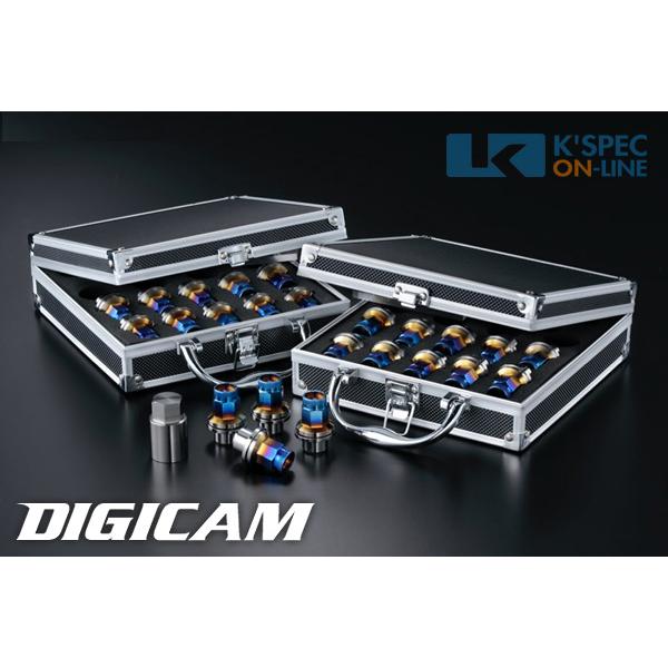 DIGICAM チタンレーシングナット 24本セット トヨタ純正 7角M14袋タイプ 43.5mm/...