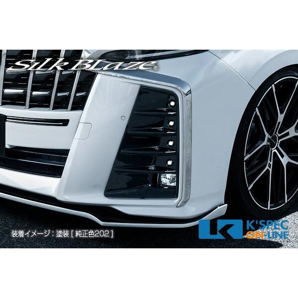 SilkBlaze トヨタ【30系アルファード[S] 後期】LEDフォグランプカバー【未塗装】_[T...