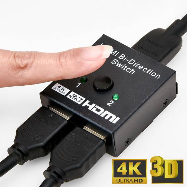HDMI 切替器 分配器 2入力2出力 セレクター ケーブル 4K 3D ps5対応 モニター テレ...
