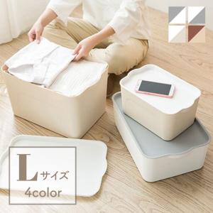折りたたみ 収納ボックス Lサイズ フタ付き 5面開き キャスター付き