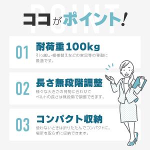 運搬ベルト キャリーベルト 引っ越しベルト 一...の詳細画像1