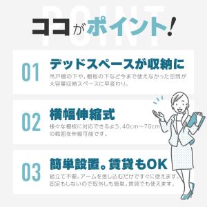 吊り戸棚収納 吊り戸棚収納ラック 吊り戸棚下ラ...の詳細画像2