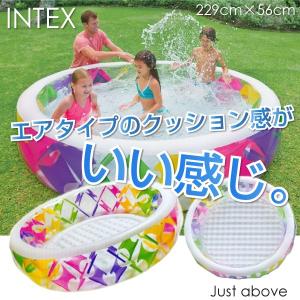 家庭用プール 子供用 229×56cm インテックス 底部クッション 肉厚側面 INTEX ビニールプール 大型遊具 キッズ 幼児｜ksplanning